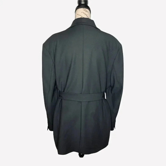 Topshop Black Belted Women's Blazer Jacket Size 8 Polyester Viscose Blend - Picture 3 of 16